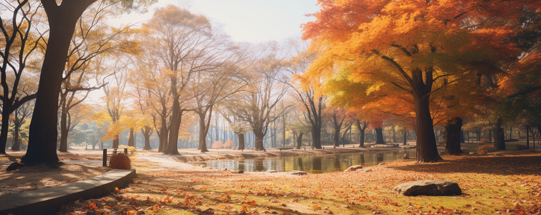 Beautiful autumn colors in Tokyo park