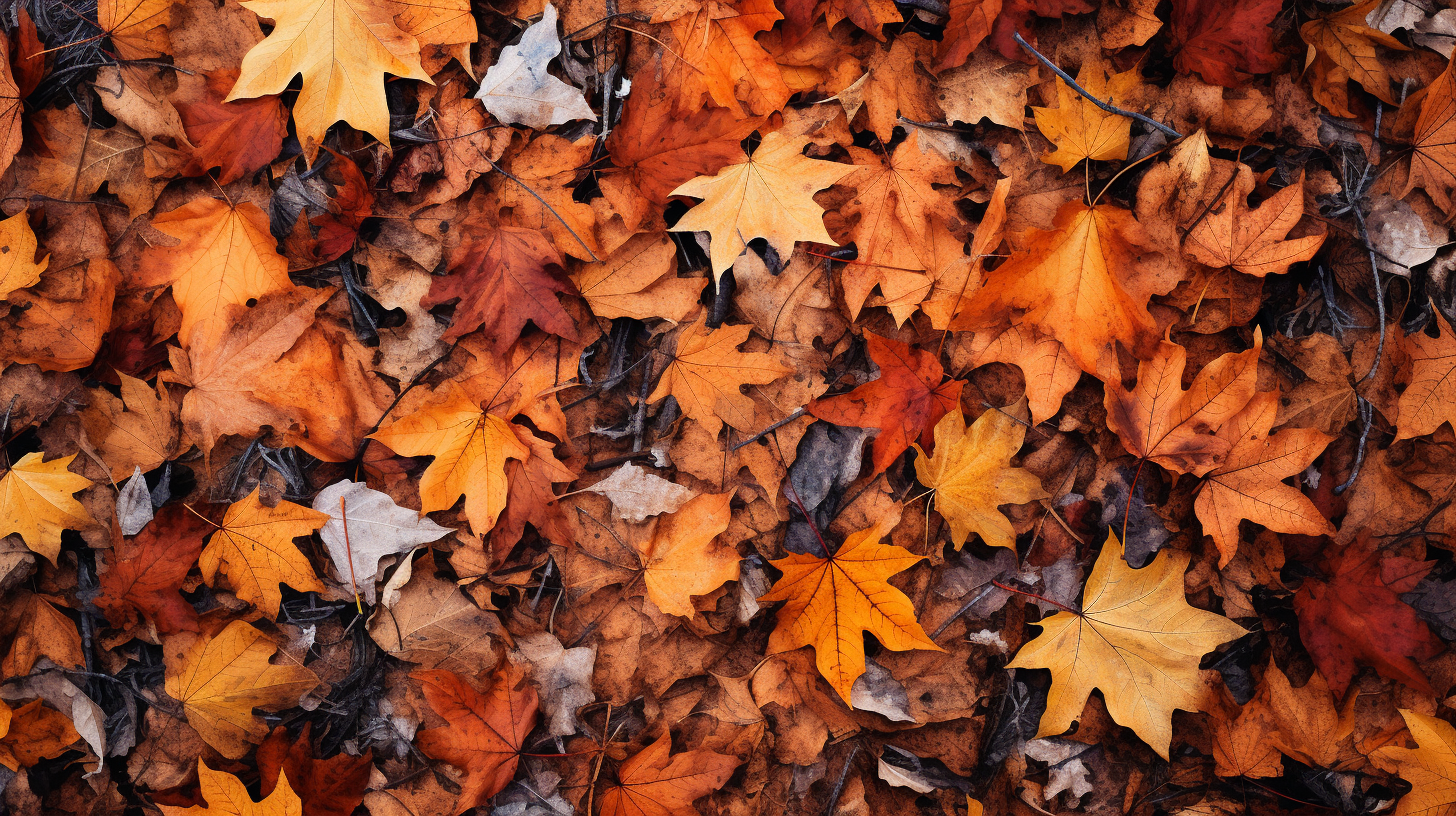 Bird's-eye View of Autumn Leaves