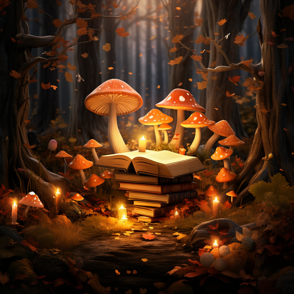 Books in Autumn Wood