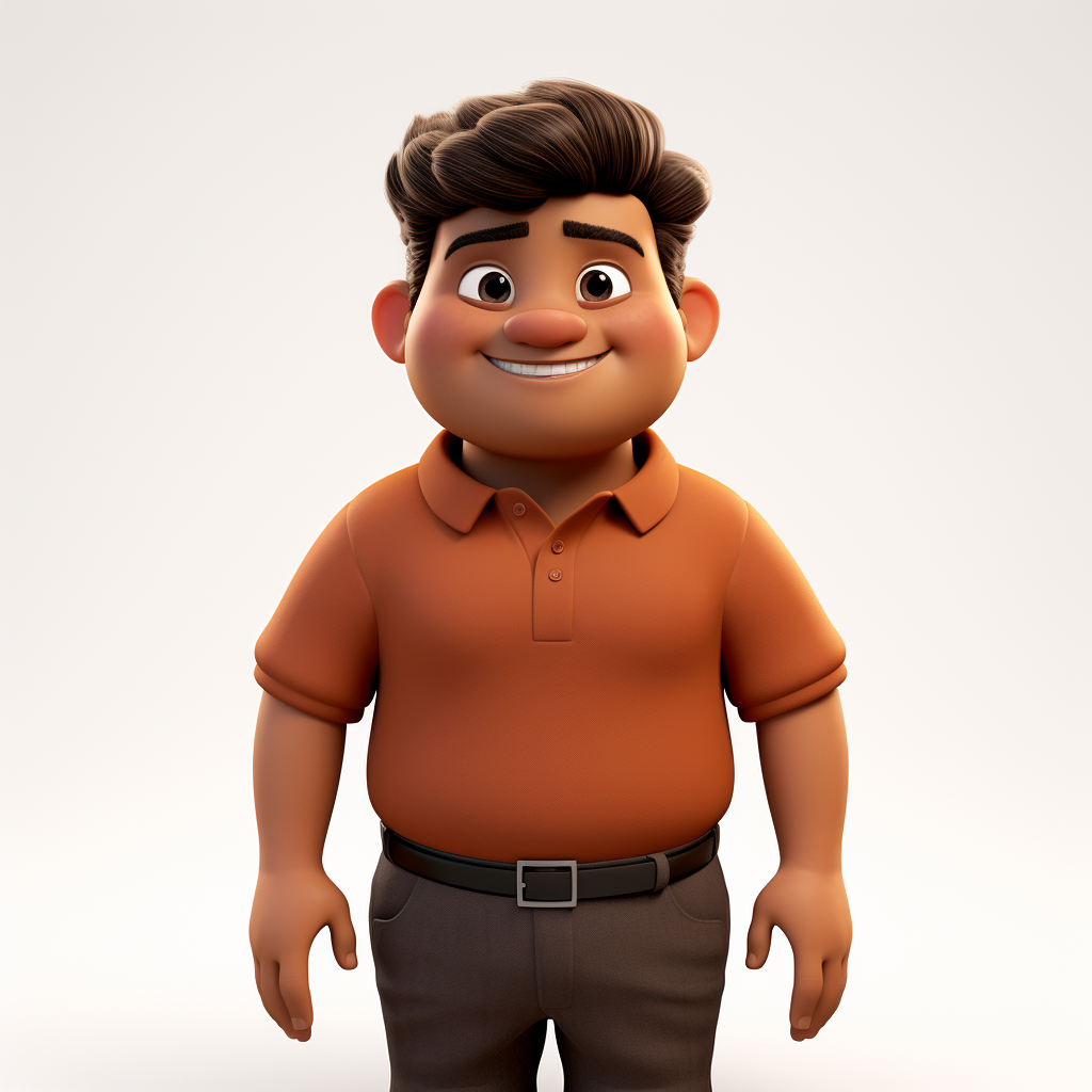 3D Avatar with short wavy hair