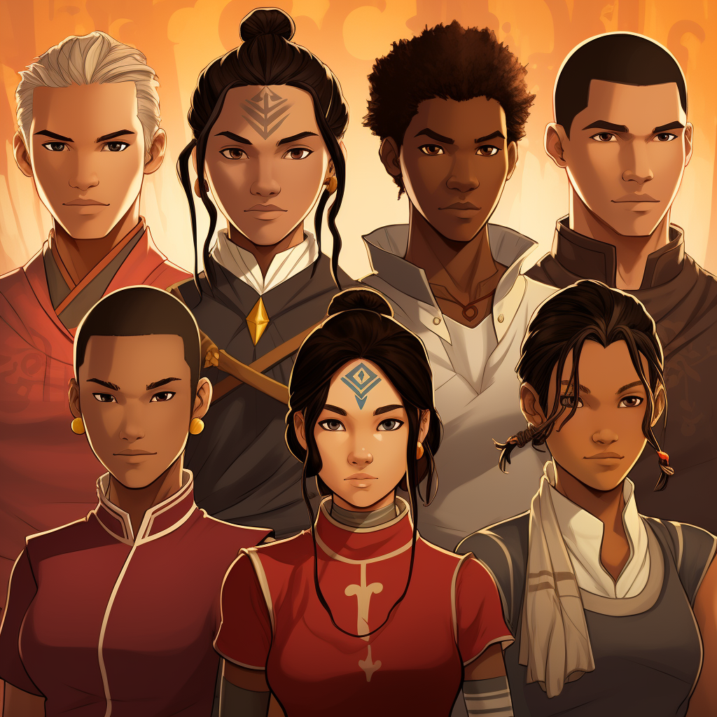 Avatar Last Airbender Medium Dark Gujarati Indian Characters