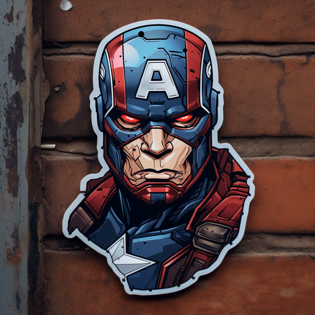 Colorful Avenger sticker for rally