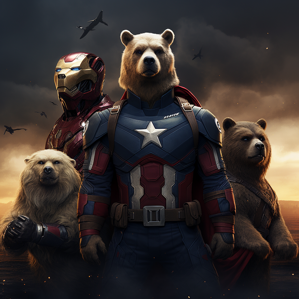 Marvel Avengers Animals Dark Background