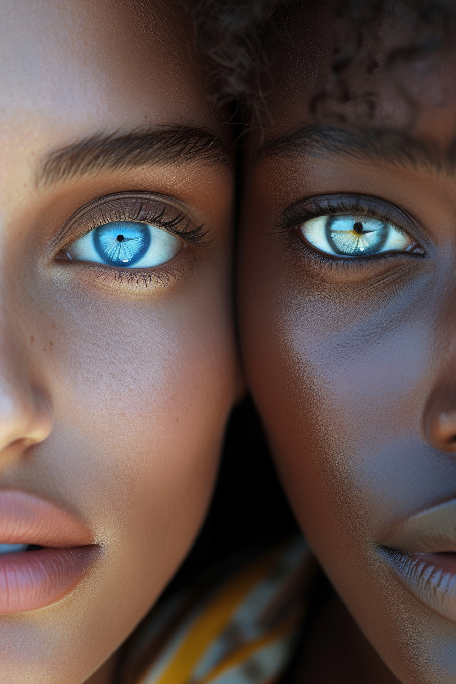 Ethiopian-Somali Supermodels Santorini Close-up
