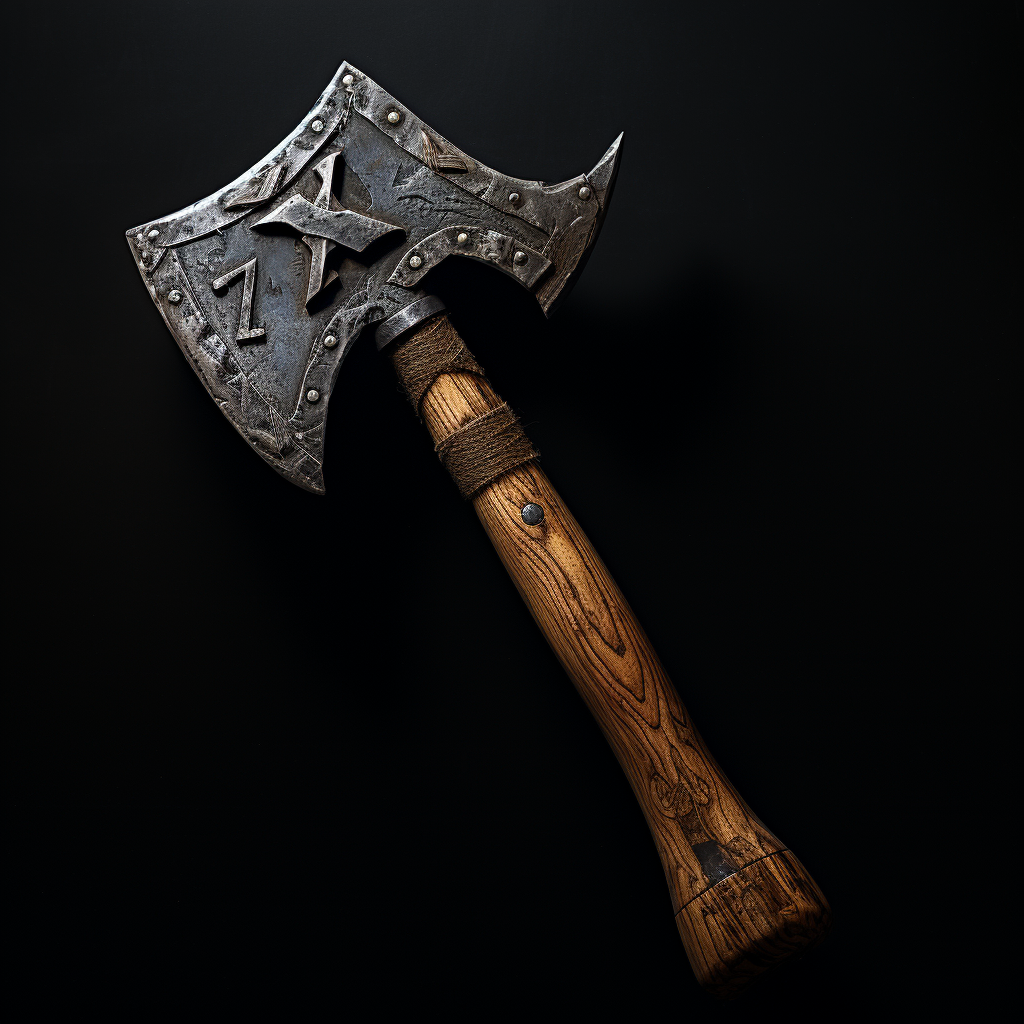 An axe in a forest