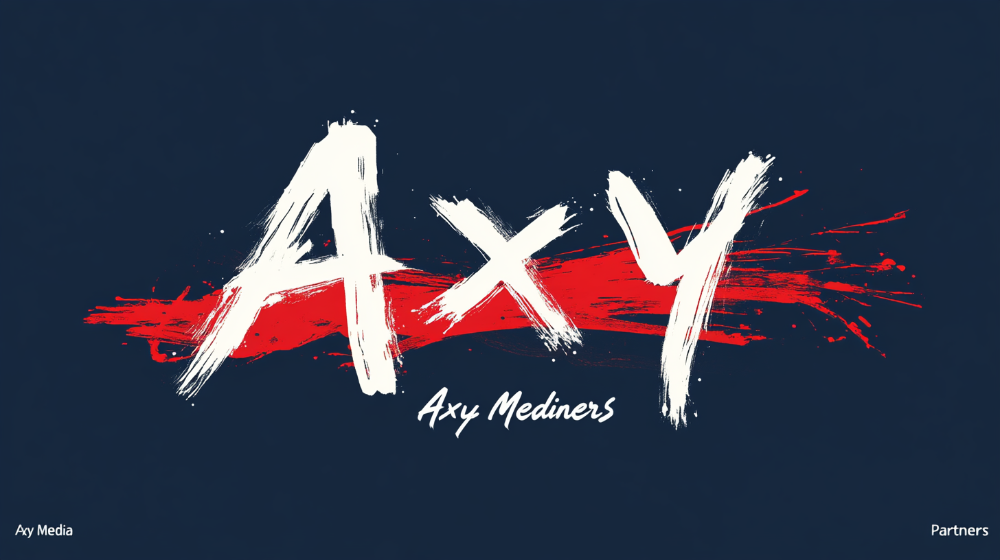 Axy logo brush navy media