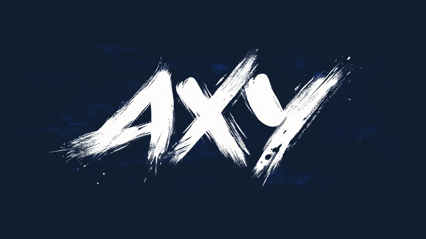 Strong navy Axy logo design