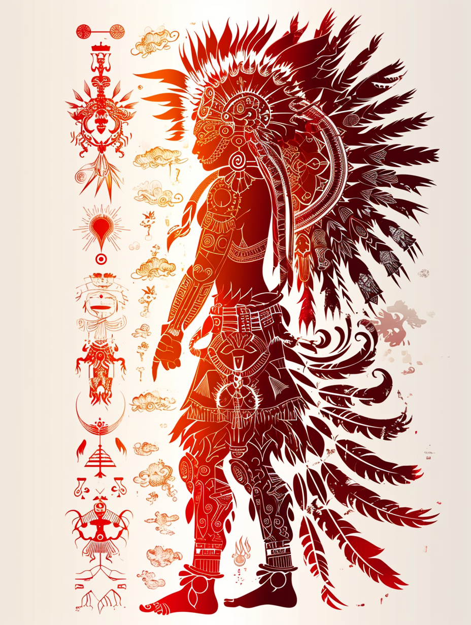 Aztec Warrior Glyph Image