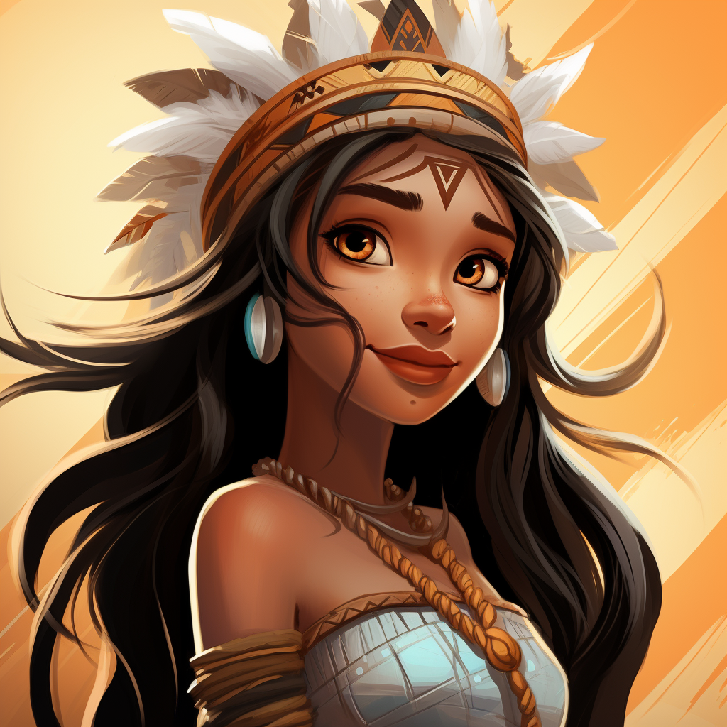 Illustration of a stunning Aztec girl