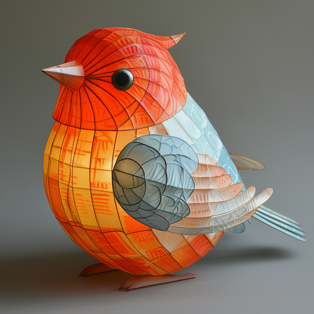 Chinese lantern baby bird