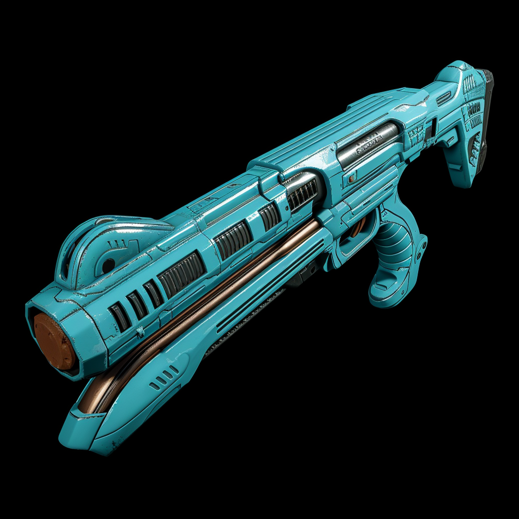 Baby Blue Pump Shotgun with Sci-Fi Style