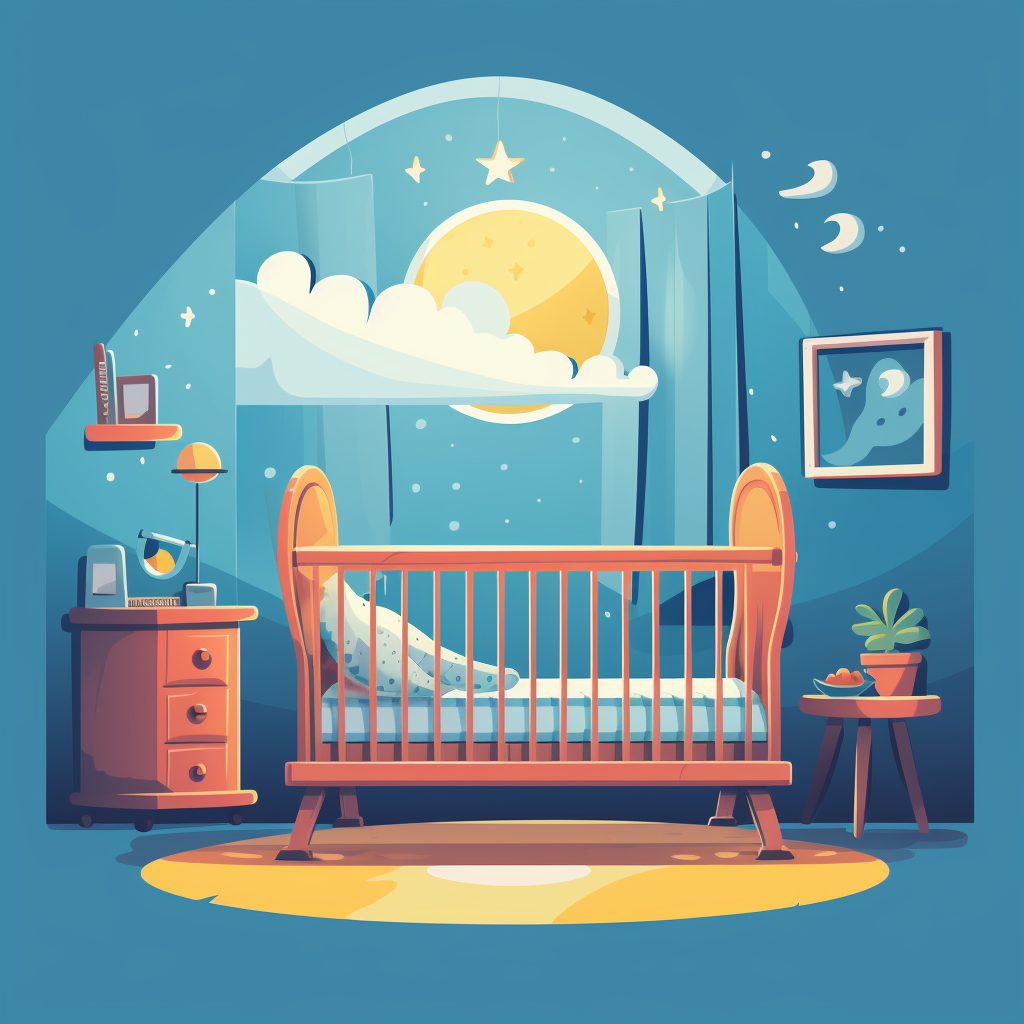 Illustration of a Baby Crib