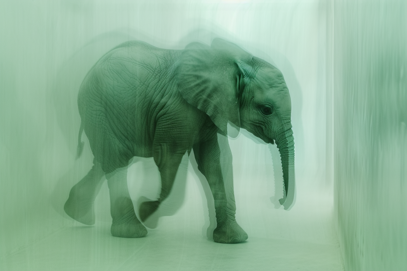 Invisible Baby Elephant Ghost Photo