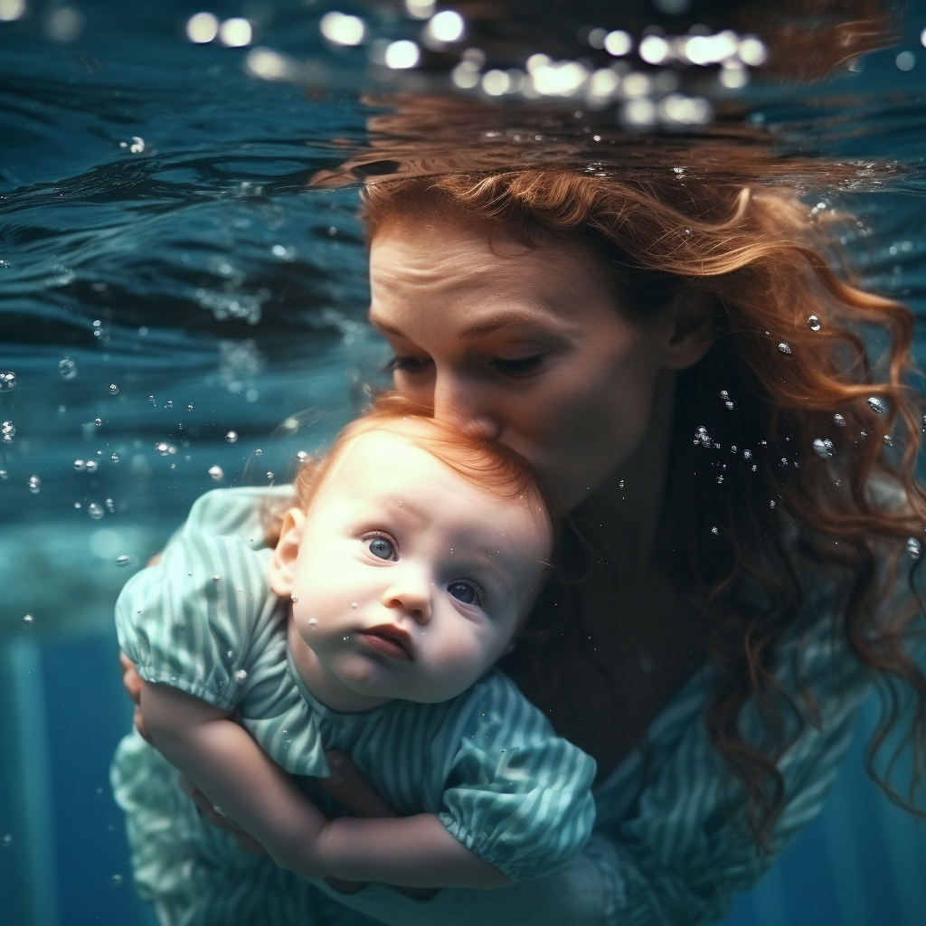 Baby Kid Mother Swim