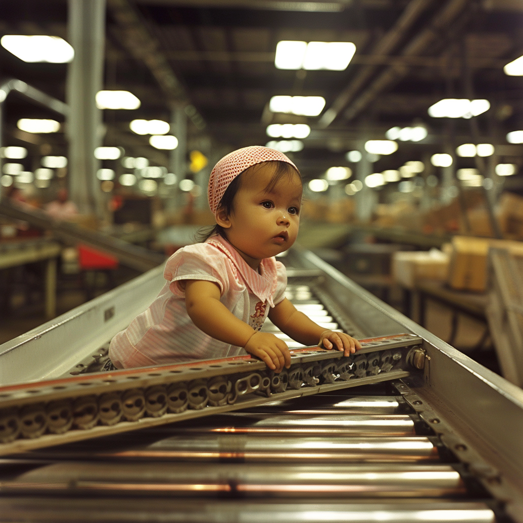 Baby Manilla on Modern Conveyor Belt