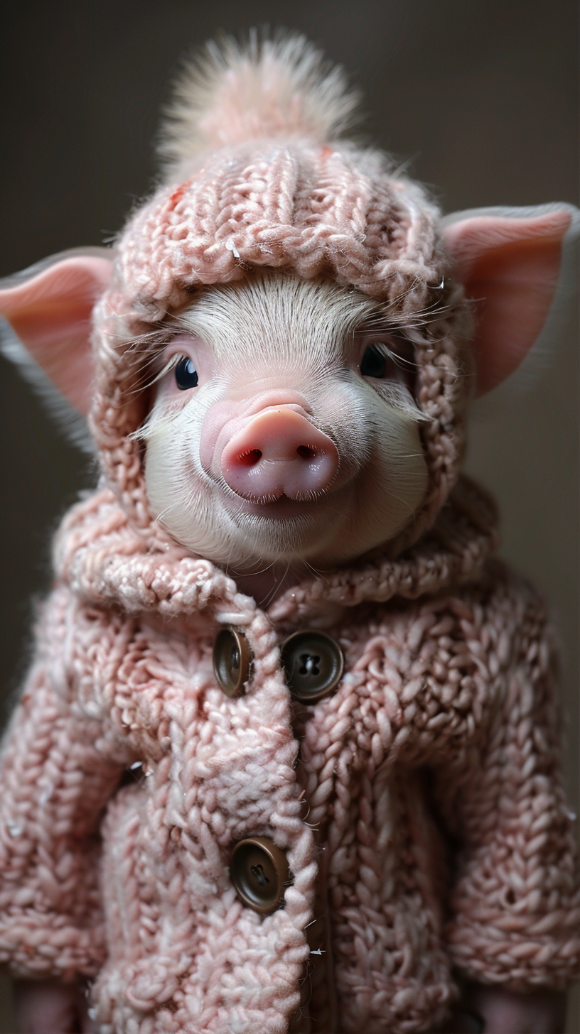 cute baby piglet backstage