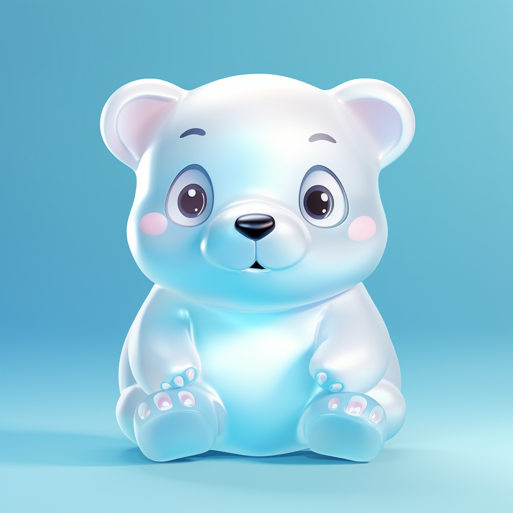 Adorable baby polar bear sculpture