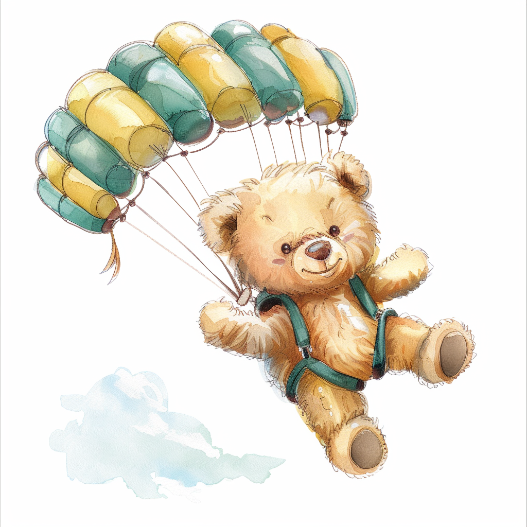 Adorable baby teddy bear clipart