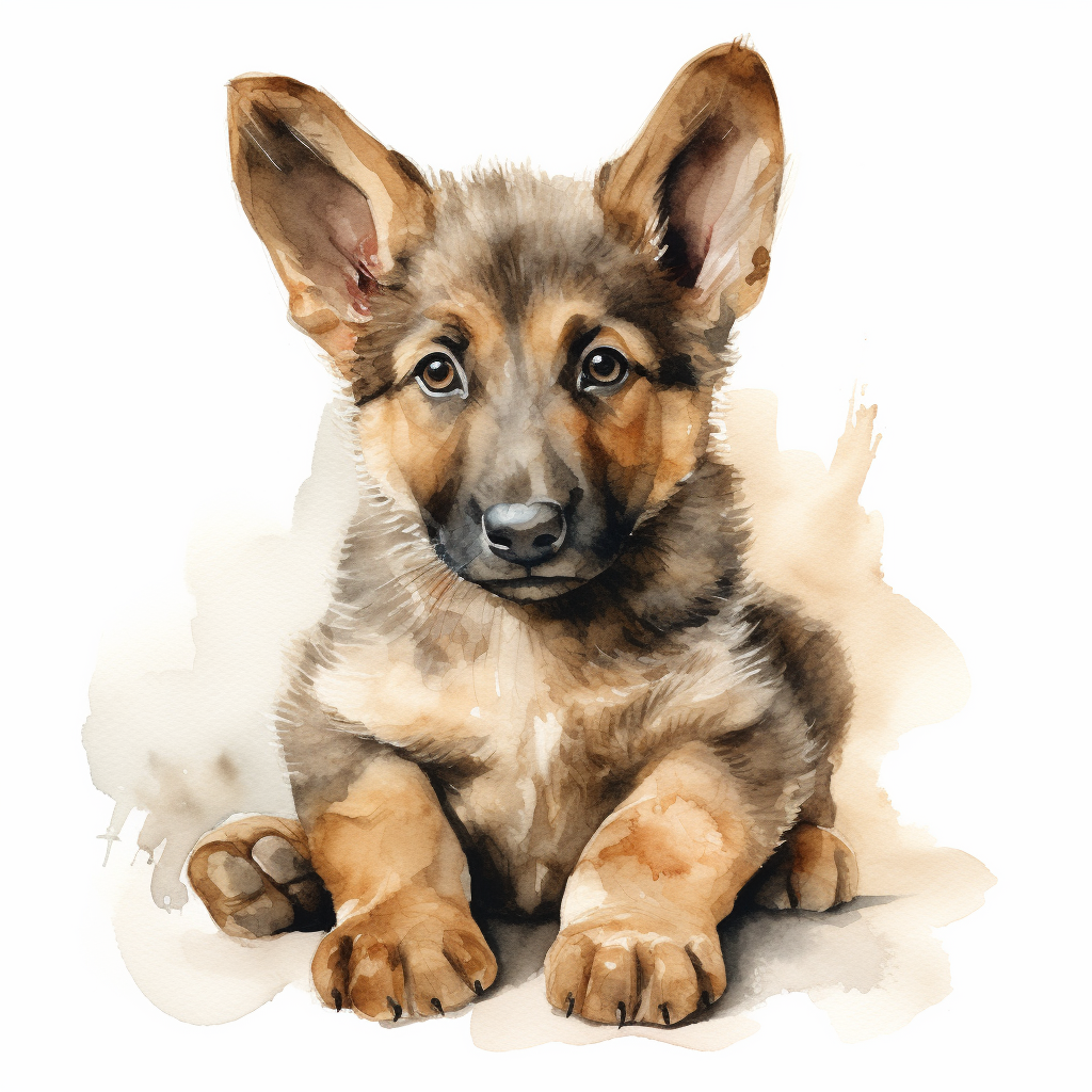 Baby Toy German Shepherd Clipart