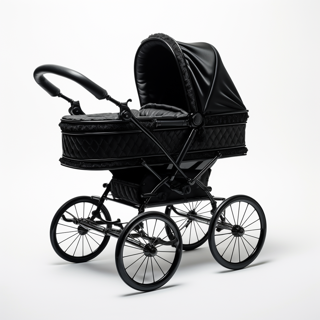 Black High Fashion Baby Trolley