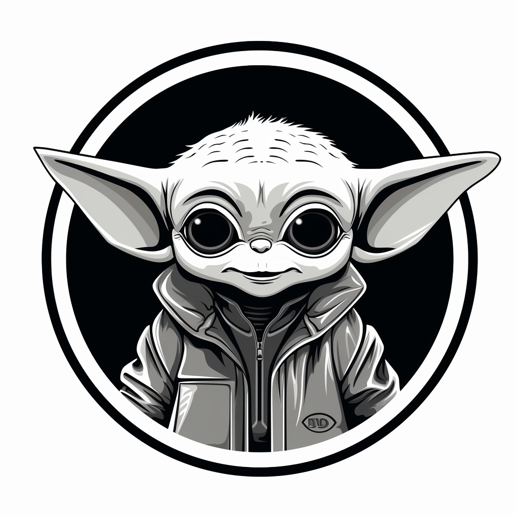 Cute Baby Yoda with Sly Grin