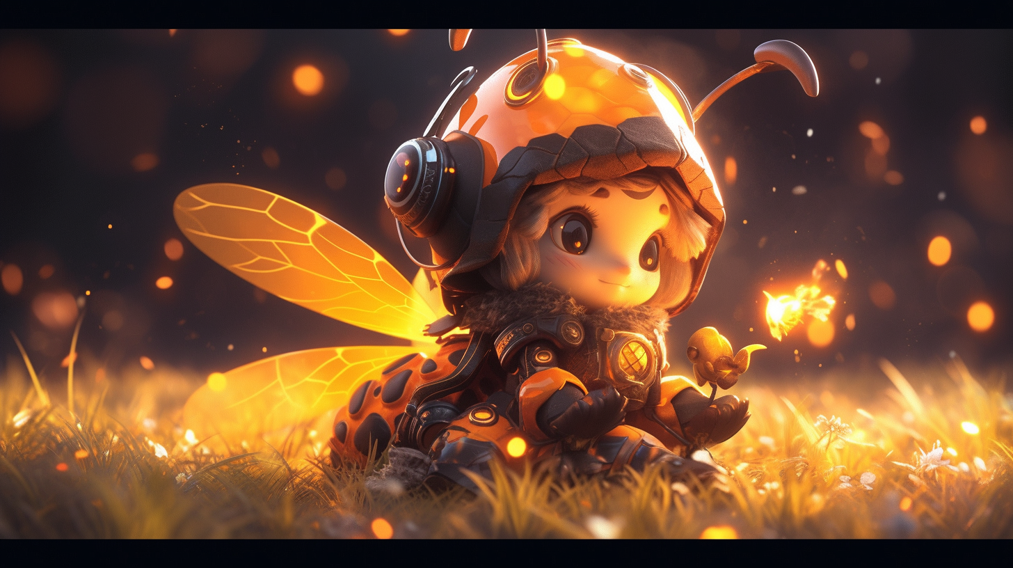 Detailed baby chibi firefly artwork