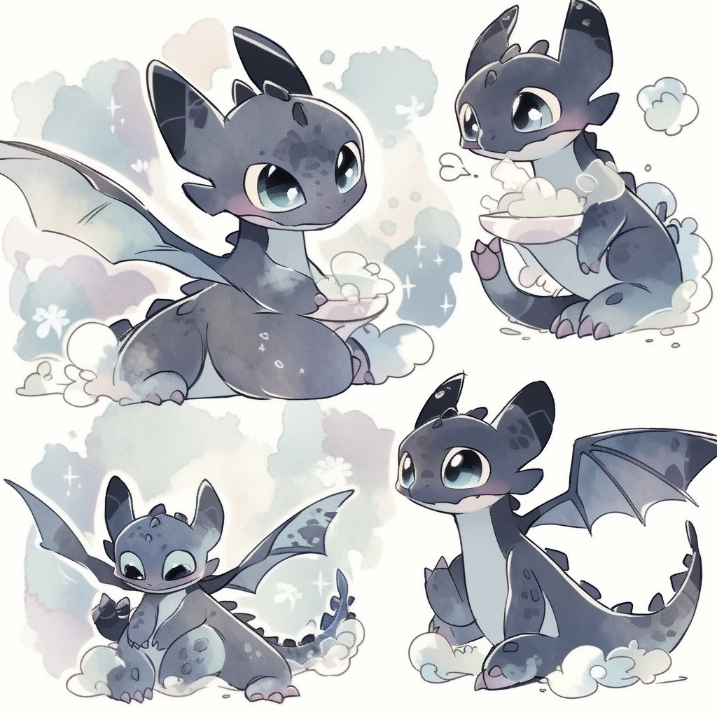 Cute baby dragon character