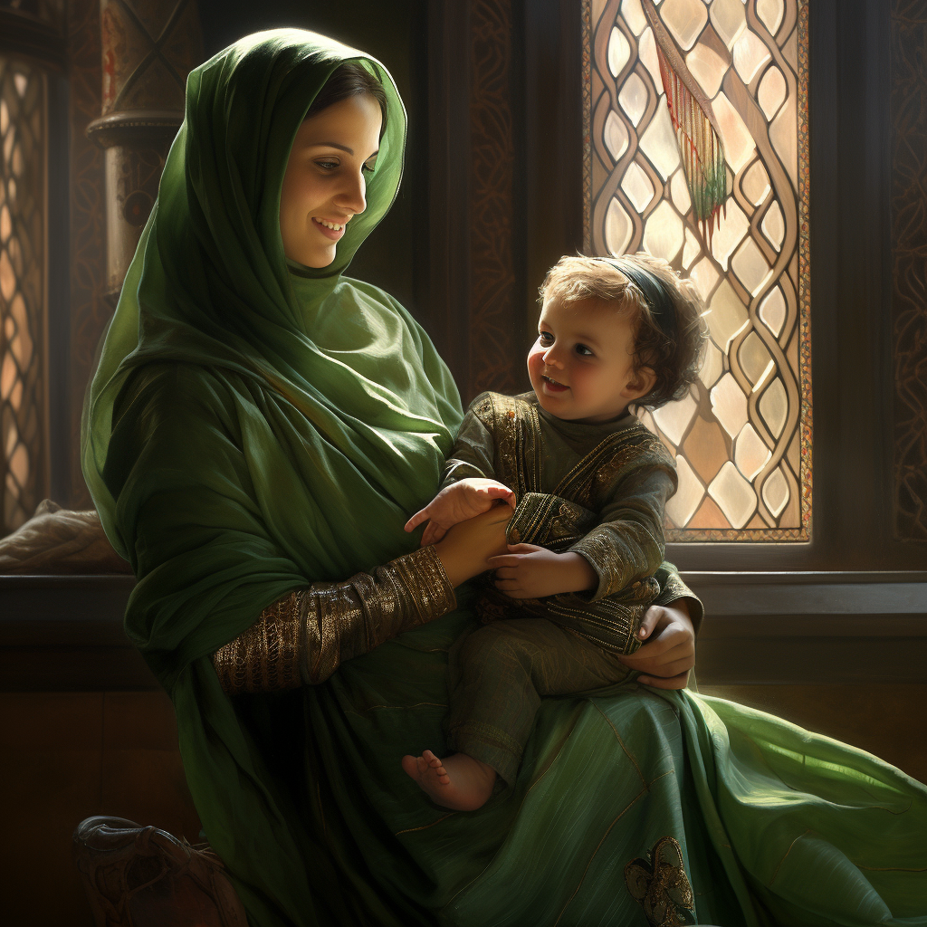 Mother and Baby in Caliph's Residence  ?