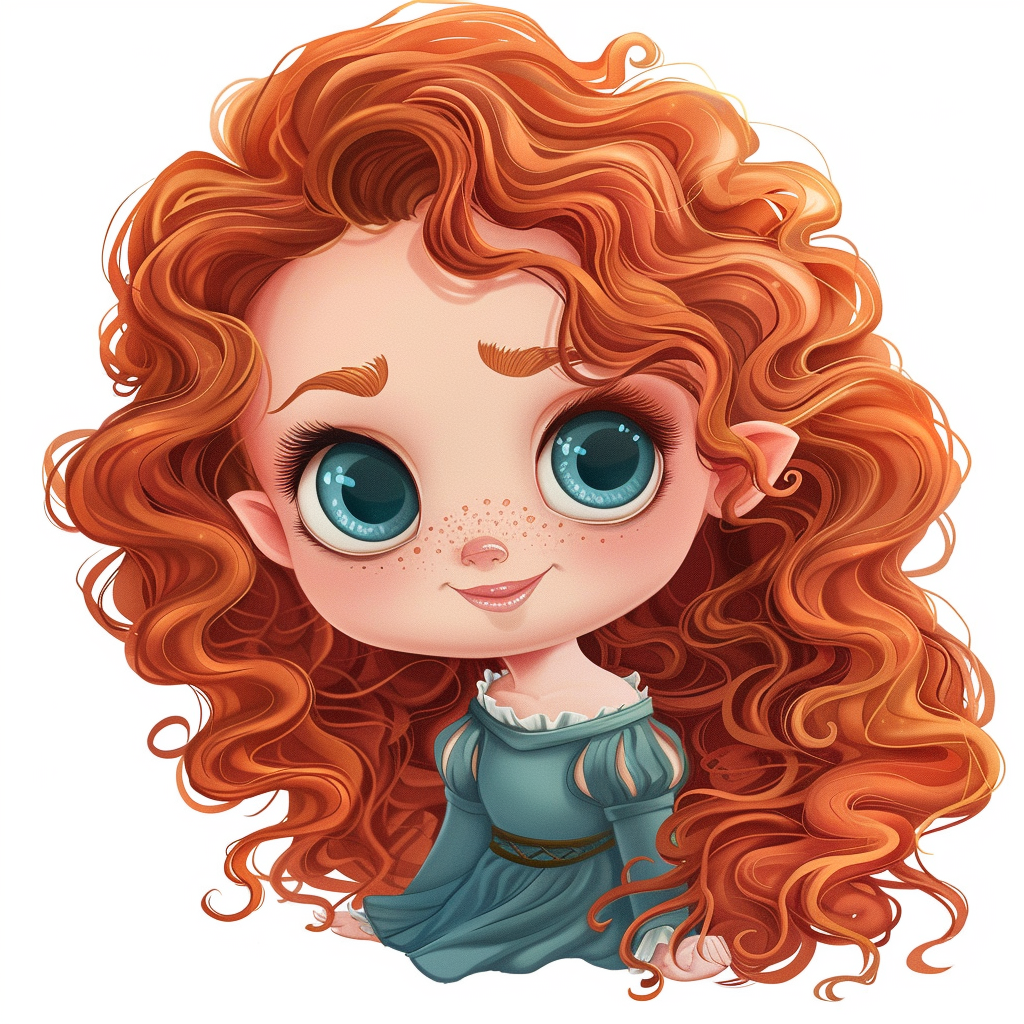 Cute Baby Princess Merida Cartoon