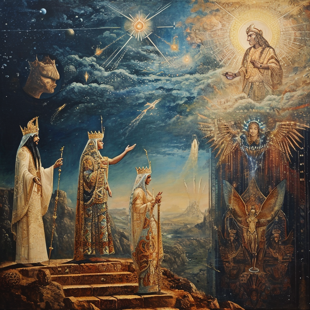 Ancient Babylonian gods in cosmogony