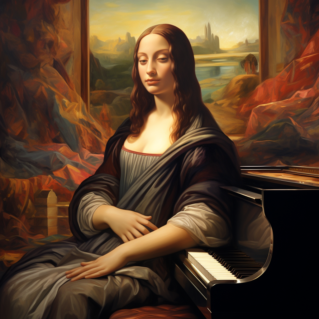 J.S. Bach transforming into Mona Lisa