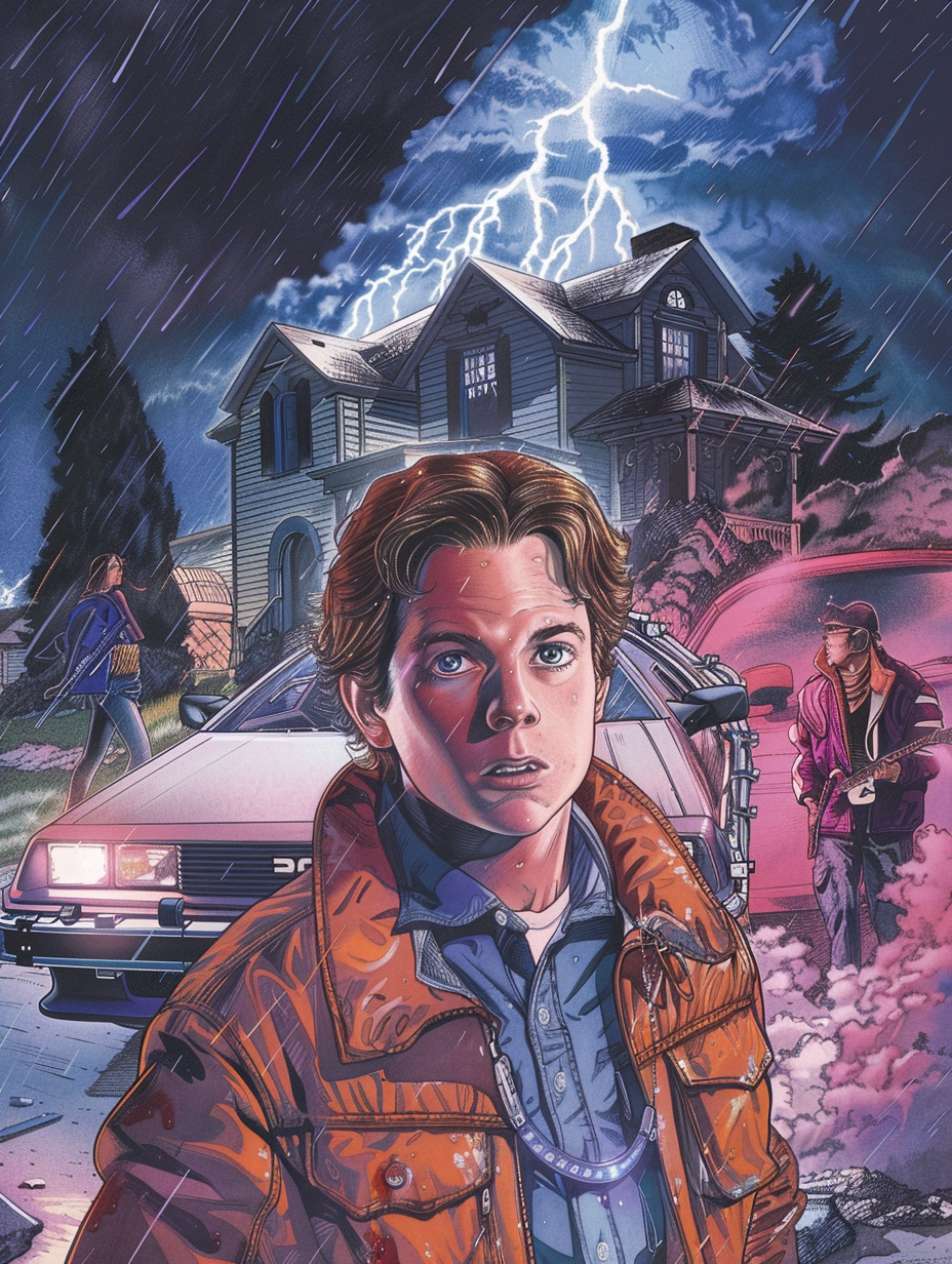 Back Future Comic Cover Drawing