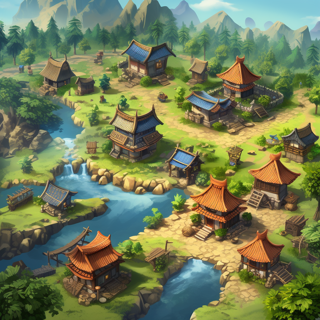 Beautiful Asia Landscape Background for Gaming