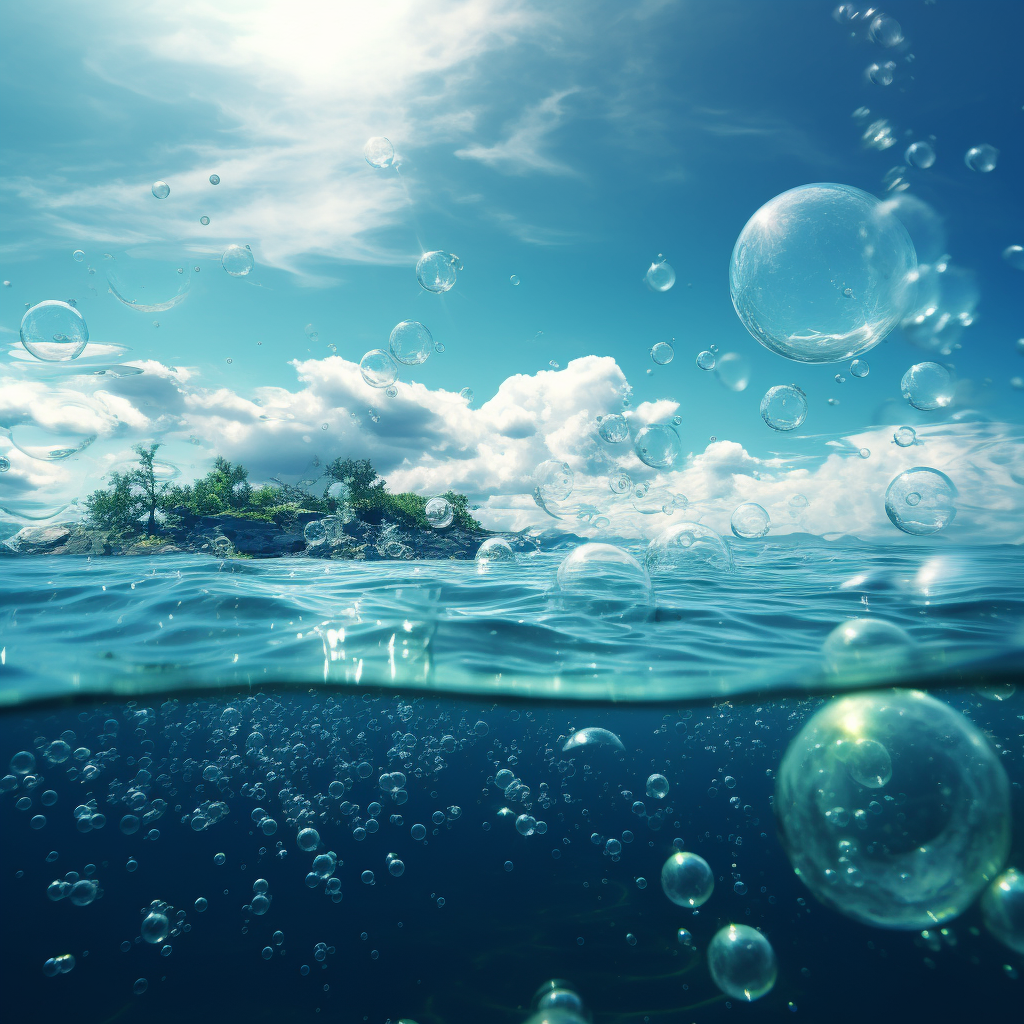 Beautiful Background of Ozone and Water