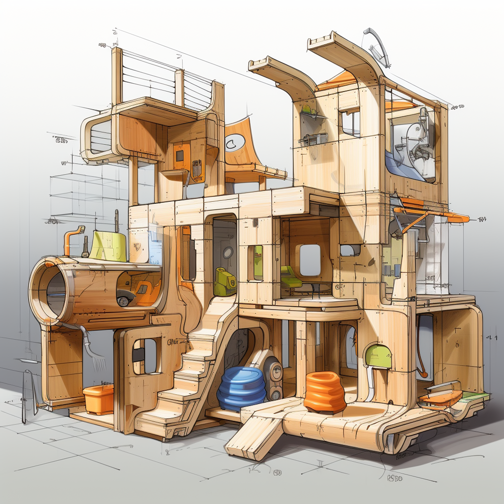 Two-story Kids Fort Design