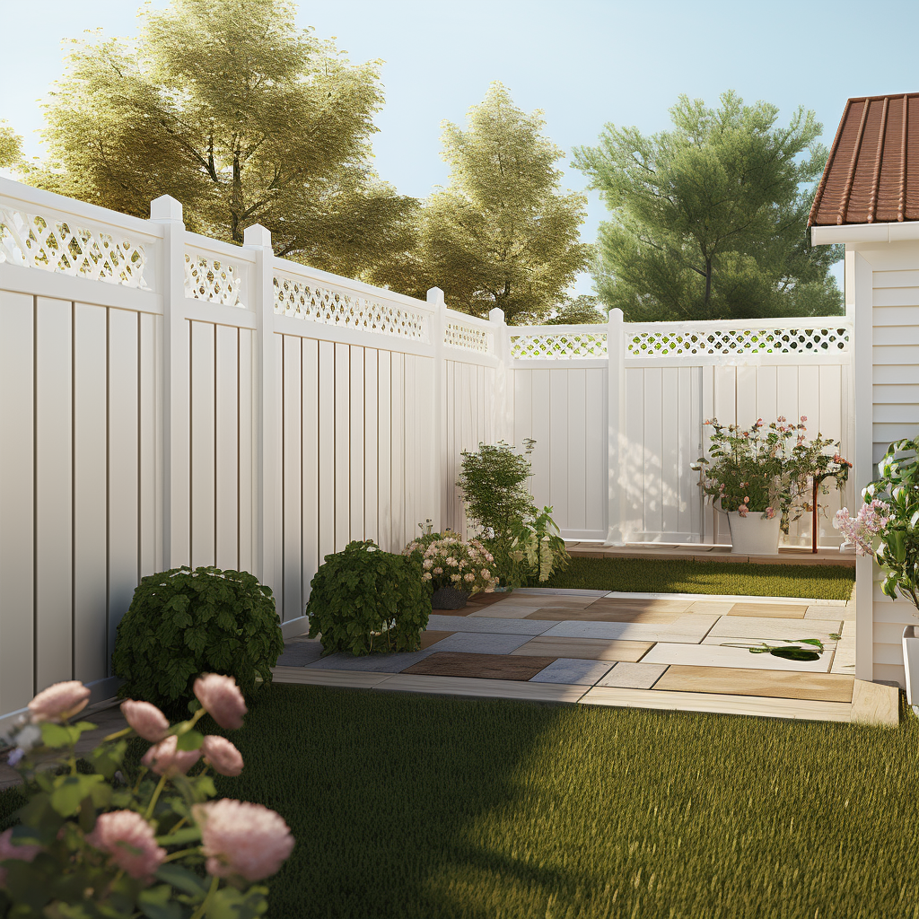 Beautiful WPC Fence and Door for Backyard