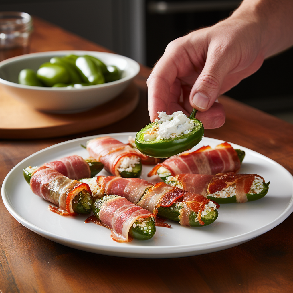 Tempting bacon-wrapped jalapeños