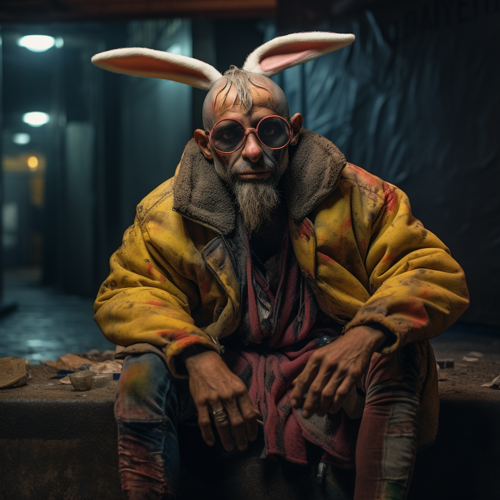 Bad Bunny with Homeless Style