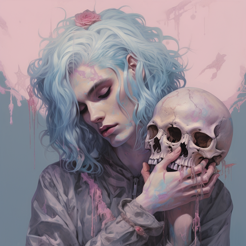 Pastel-colored representation of bad omens