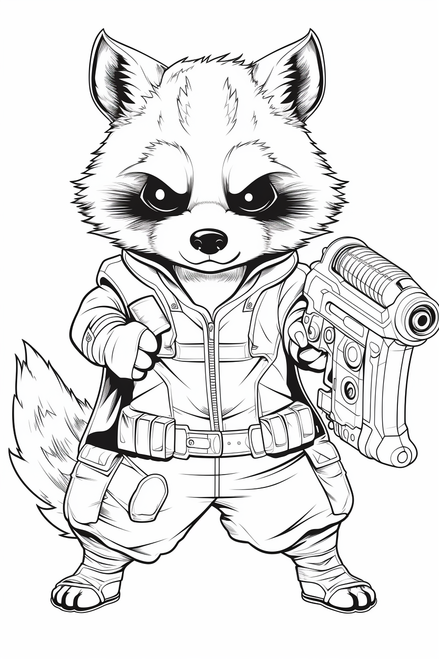 Crouching Badger Hero with Gun