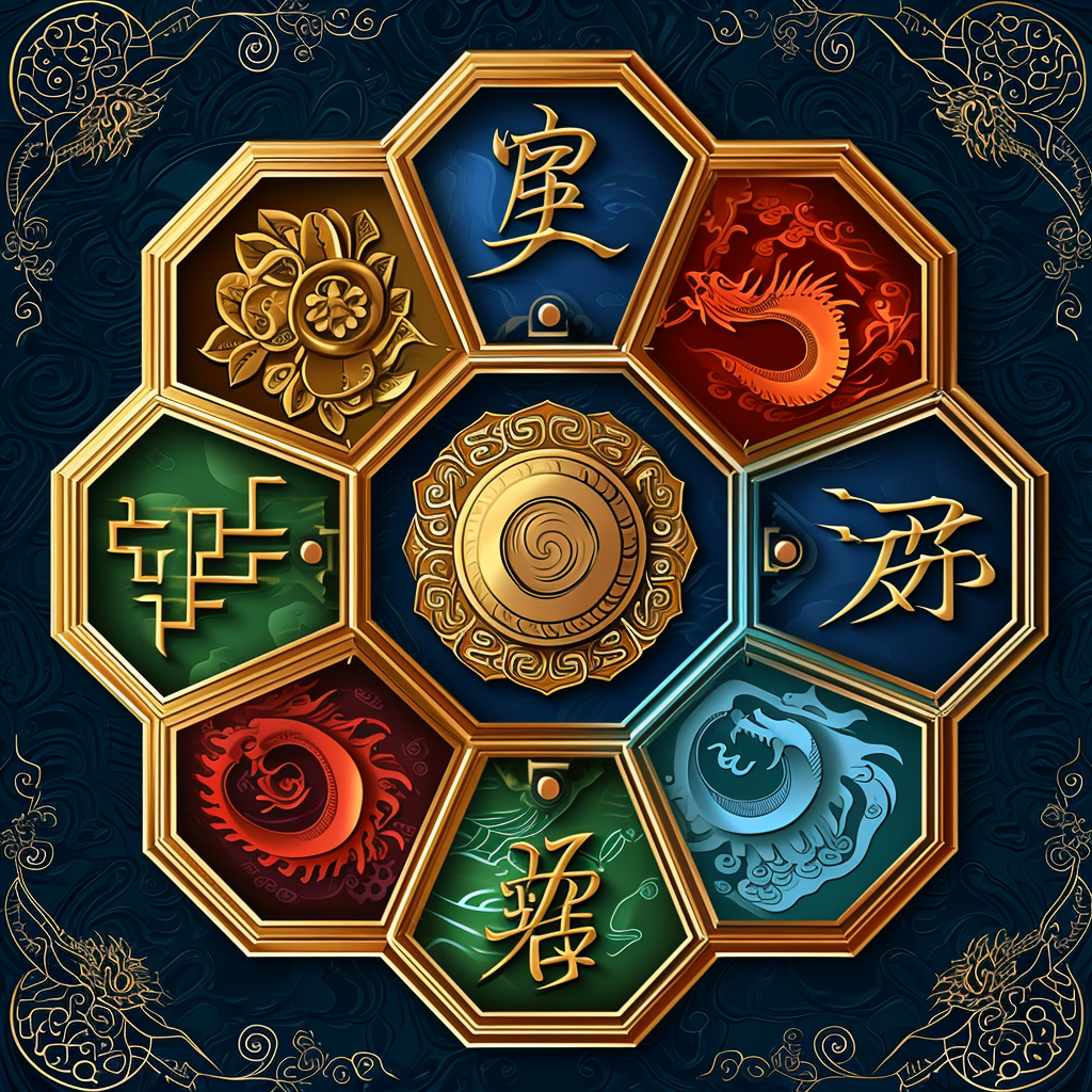 Traditional Bagua Formation Illustration