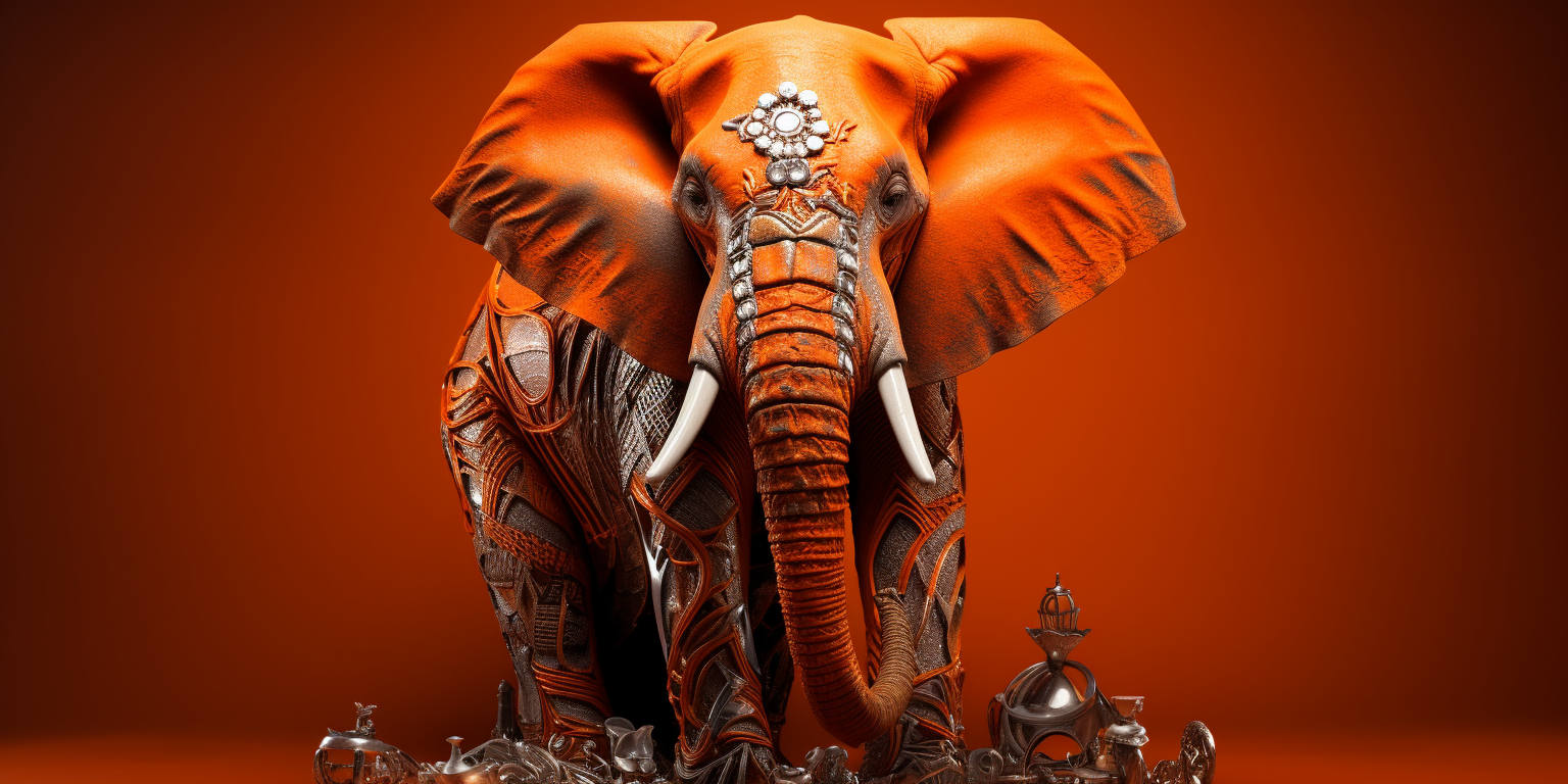 Elephant rings in warm orange color