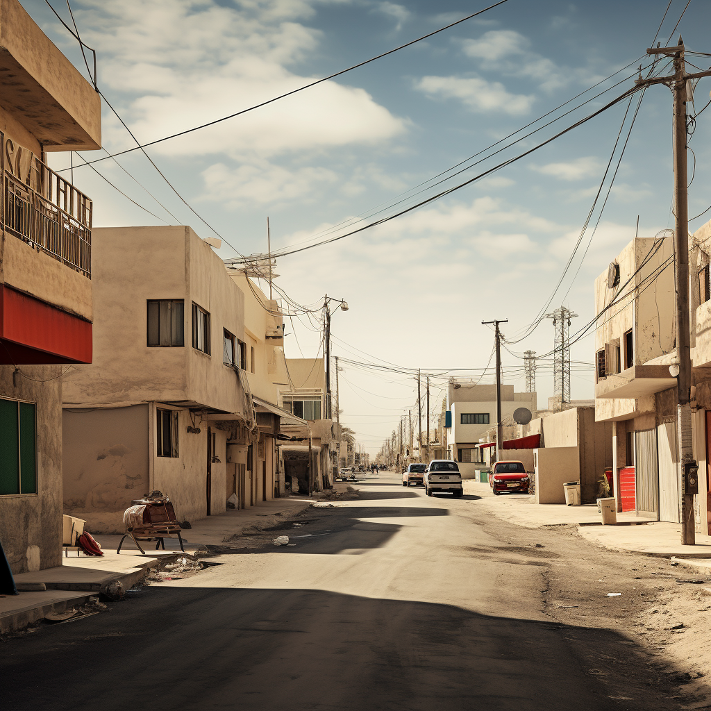 Bahrain street night scene photography