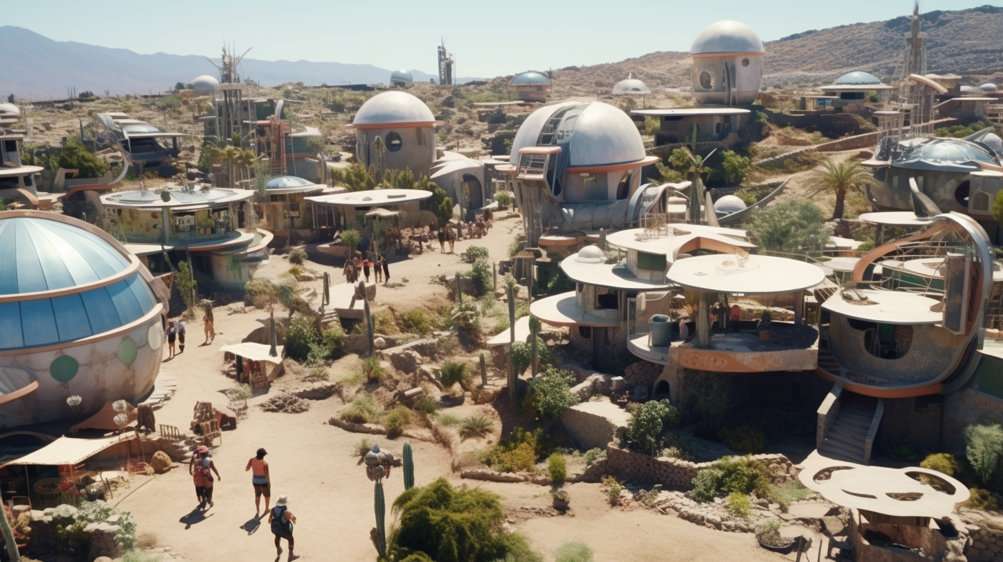 Clean and Orderly Futuristic Baja California Settlement