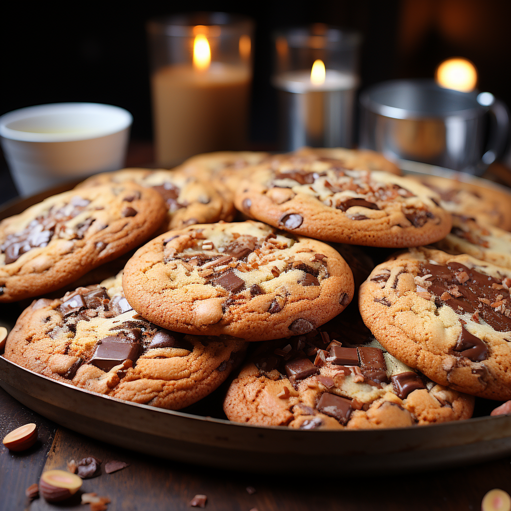 Baking delicious homemade cookies