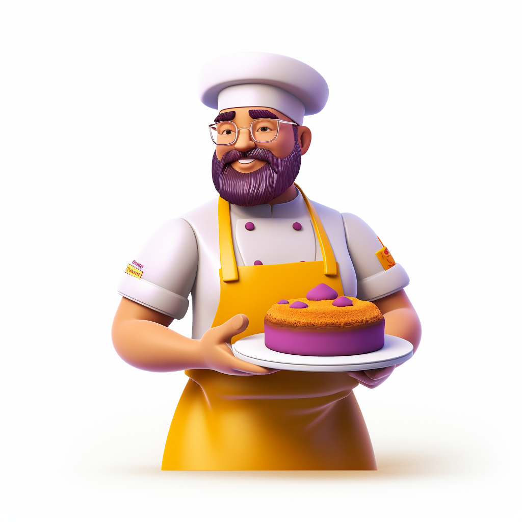 Baker man illustrative 3D icon