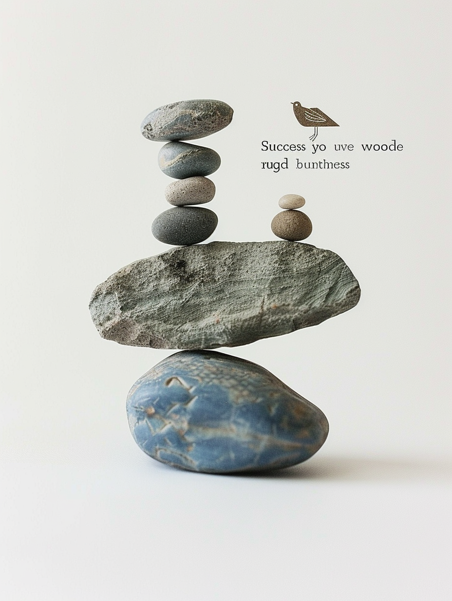 Balance Stones Quote Success Harmony