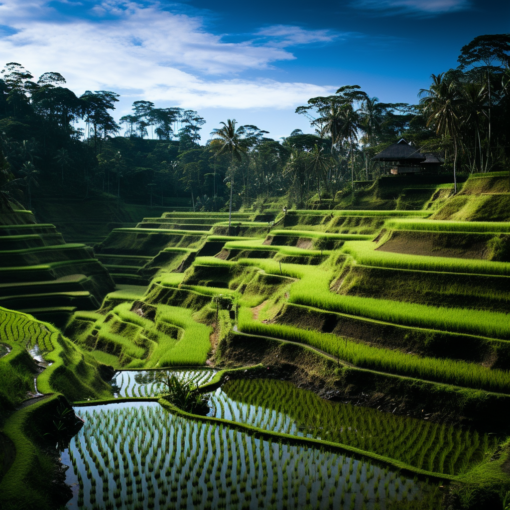 Beautiful Sidemen Rice Terrace Image