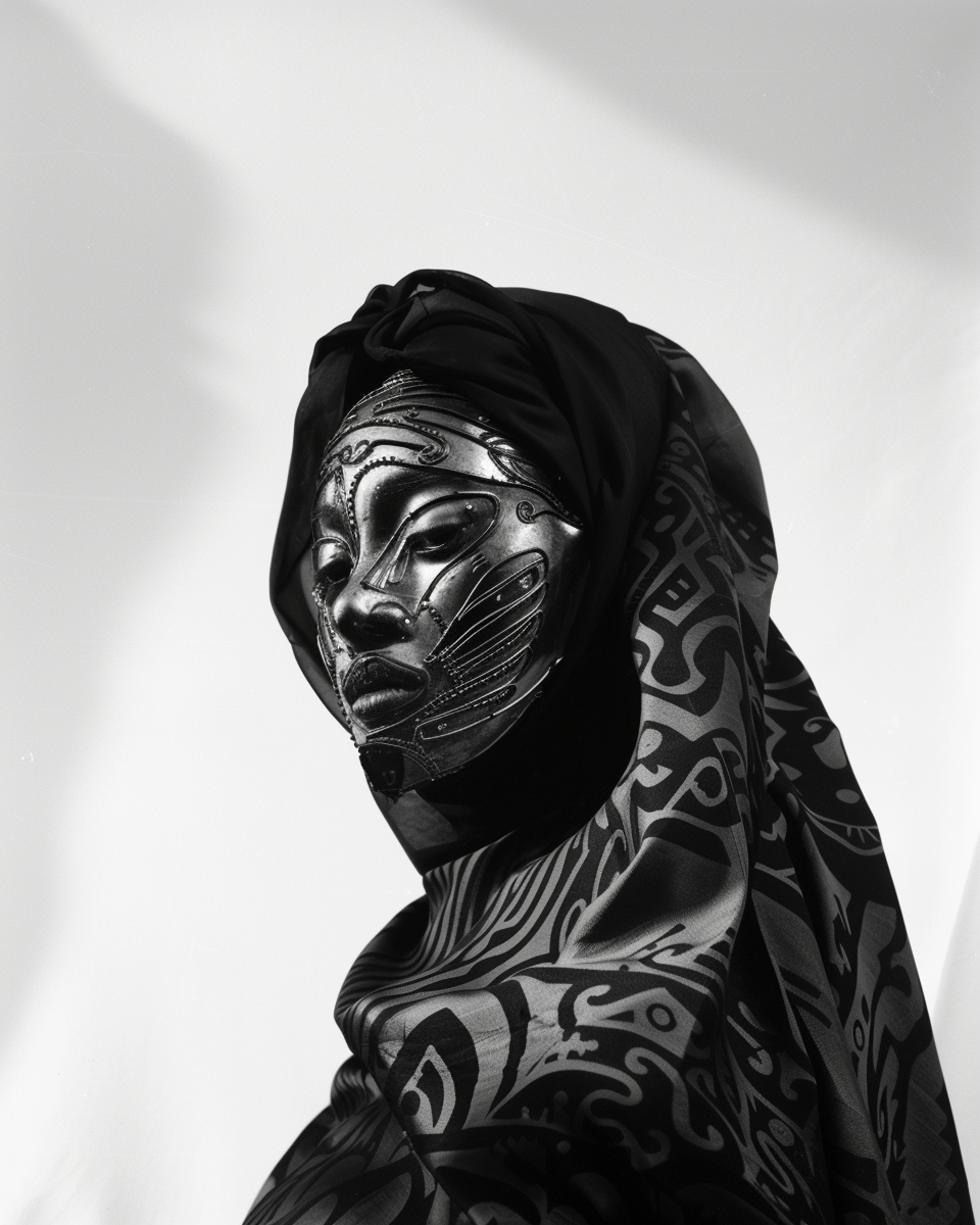 Balinese Masked Indonesian Woman Presence