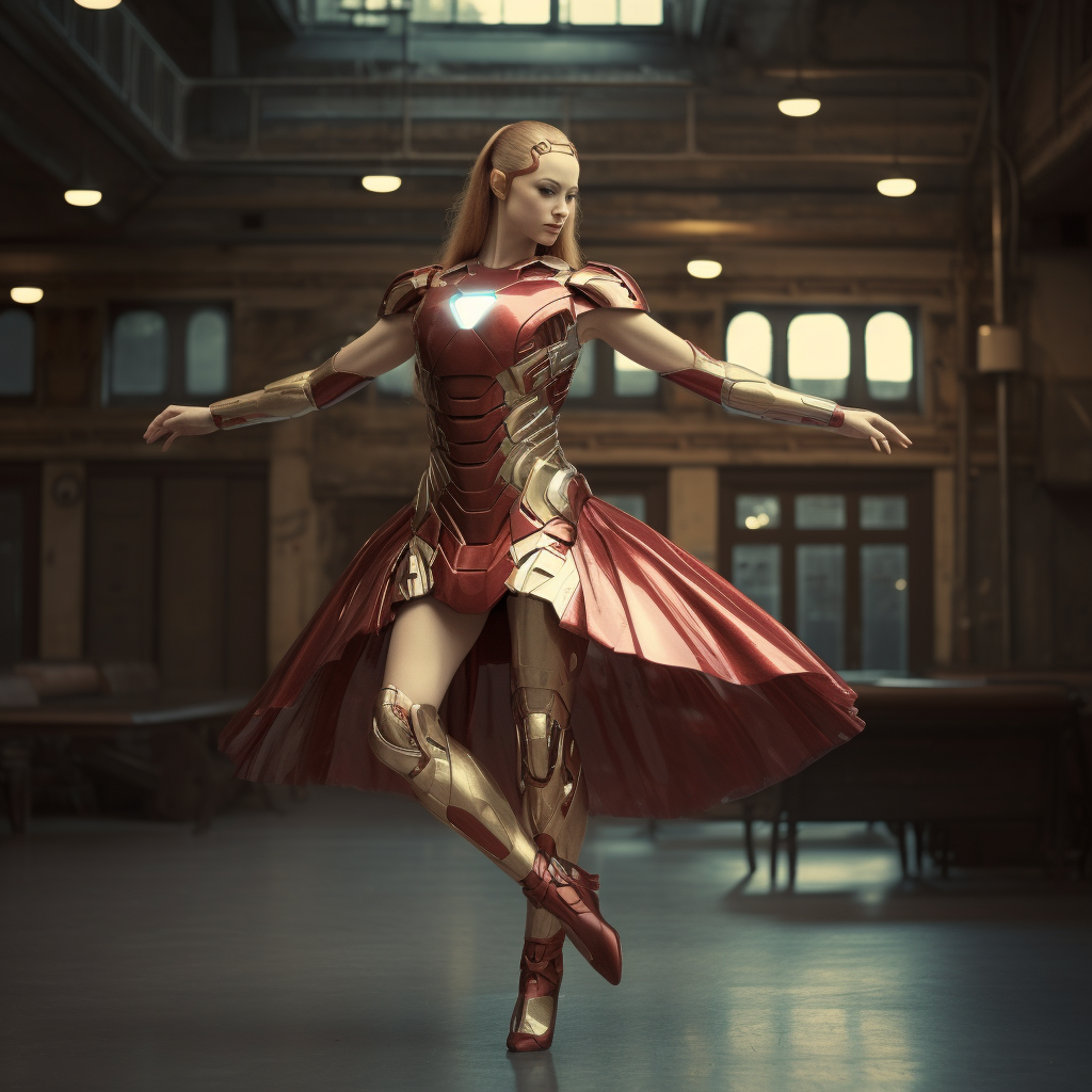 Ballerina in Iron Man Armor